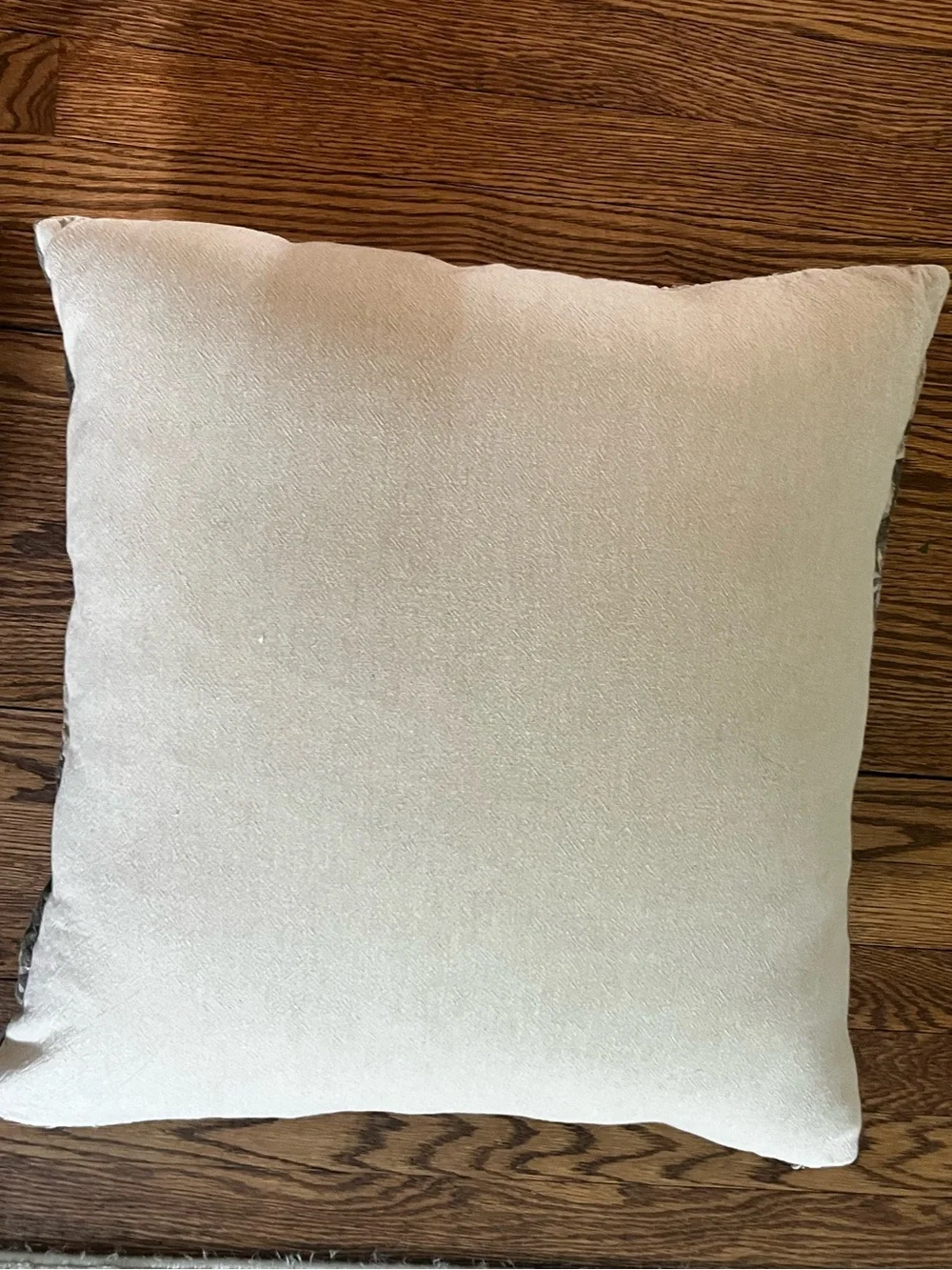 2 Pottery Barn Green and Cream Floral Throw Pillow Covers (22x22)